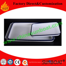 Sunboat venta caliente esmalte bandeja/placa Rectangular